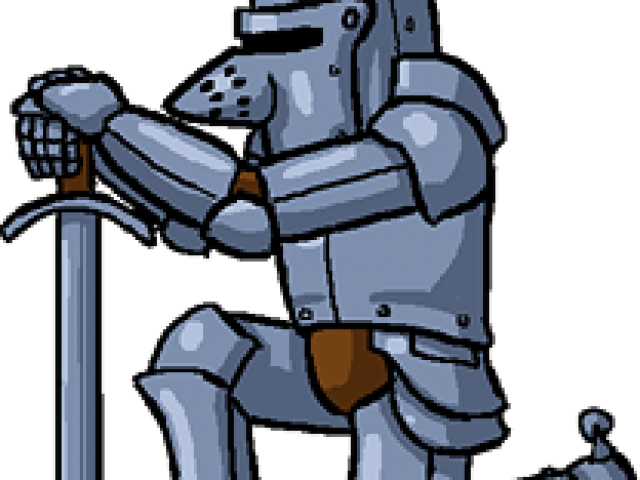 Knight Clipart Kneeling - Cartoon - (640x480) Png Clipart Download