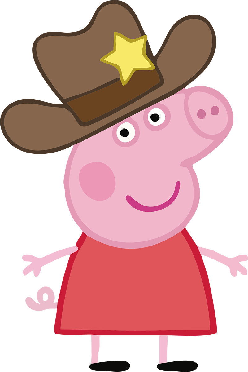 Peppa Pig Clip Art Transparent Peppa Pig With Cowboy Hat 801x1200