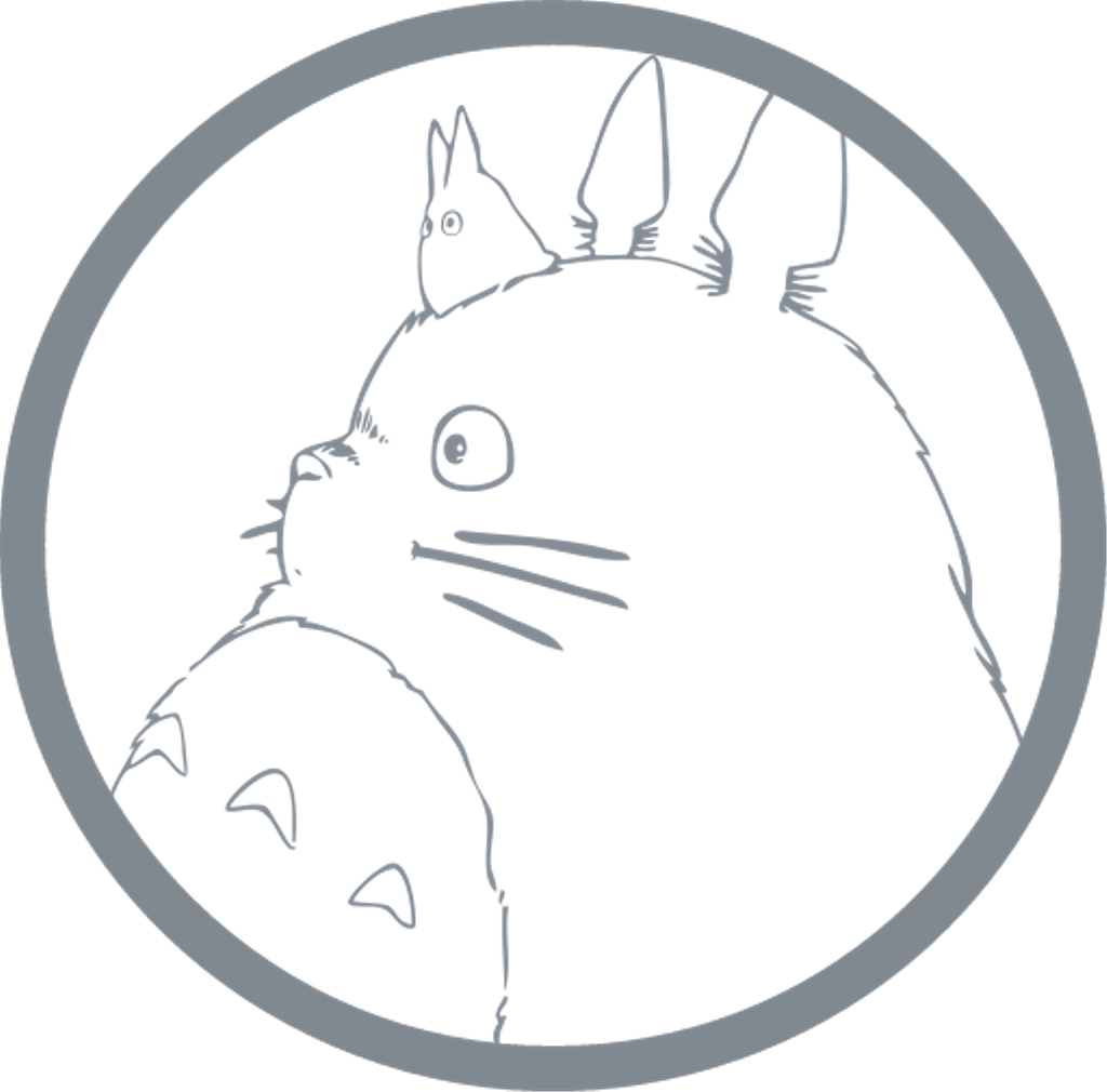 Totoro Sticker - Studio Ghibli - Full Size PNG Clipart Images Download