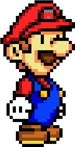 Paper Mario Pixel Art, N64, Wii, Wii U - Paper Luigi Pixel Art (310x520)