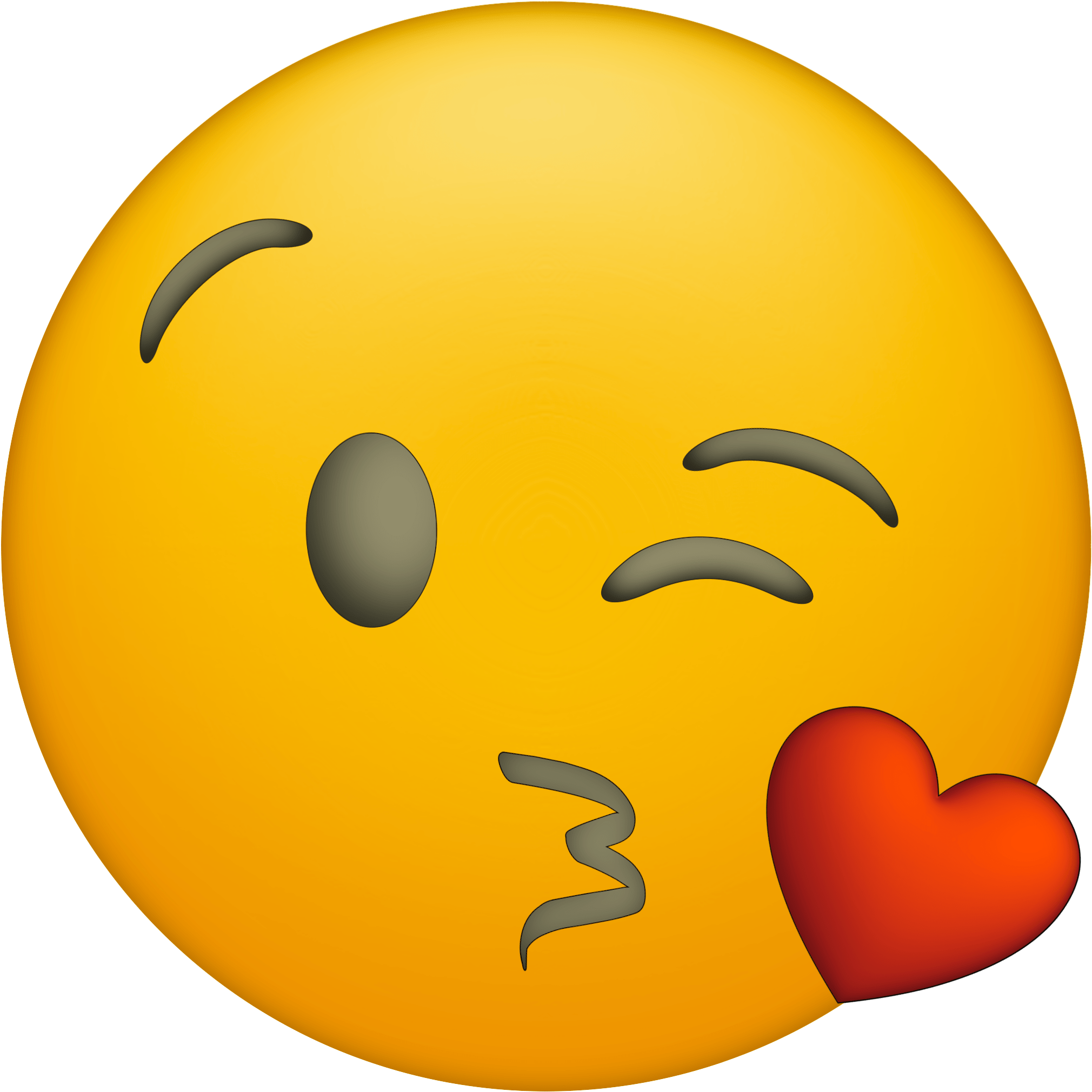 Kissy Face Free Emoji Clip - Kiss Face Emoji Clipart - Full Size PNG ...