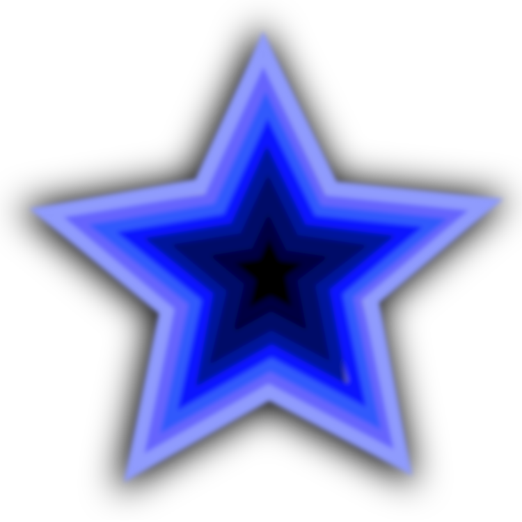 Blue Star Red Green Drawing - Gambar Bintang Warna Biru (750x750)