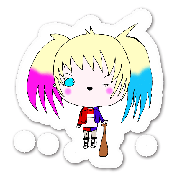 Harley Quinn Clipart Kawaii Harley Quinn Kawaii Stickers Full Size