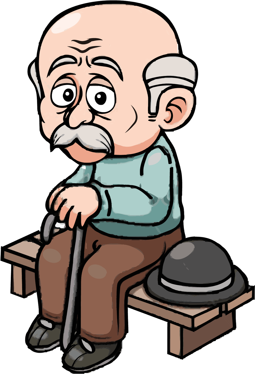 Hombre Viejo Dibujo Animado - (1228x1600) Png Clipart Download