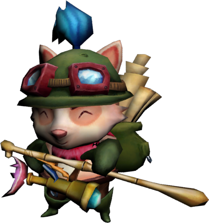 Though He Can Often Be Found In The Courtyard Outside - League Of Legends Teemo Png (429x458)