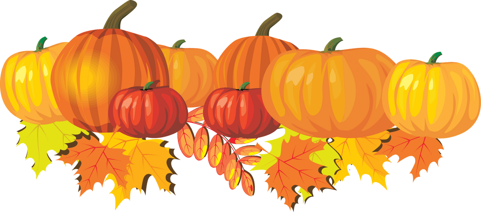 Medium Resolution Of Halloween Pumpkin Patch Clip Art - Fall Leaves And ...