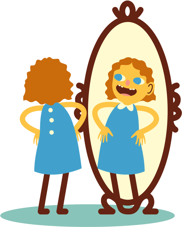 Mirror Clipart Self Esteem - Illustration (1280x1000)