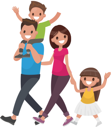 Family-life - - Child Walks Cartoon - (356x408) Png Clipart Download