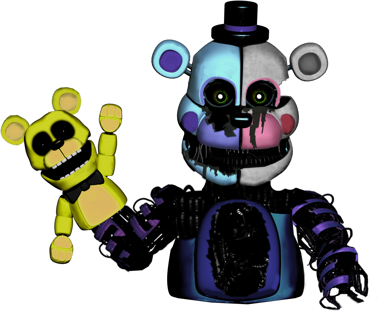 Freddy Golden Ucn F-naf - Fnaf Yellow Funtime Freddy - (1700x1500) Png  Clipart Download