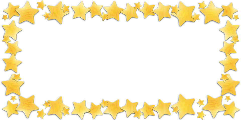 Gold Stars Scattered Border Clip art borders, Borders for paper, Floral border d