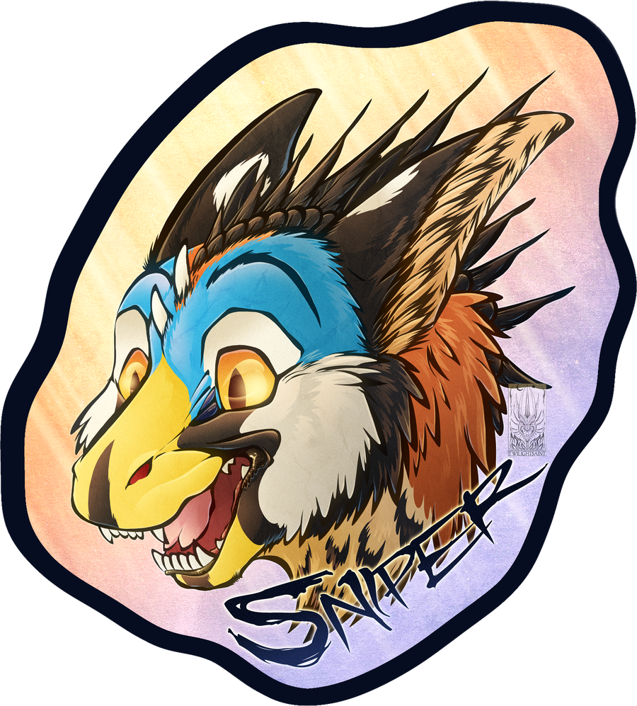 Sniper's Toony Badge By Twilightsaint Personal - Sniper's Toony Badge By Twilightsaint Personal (900x997)