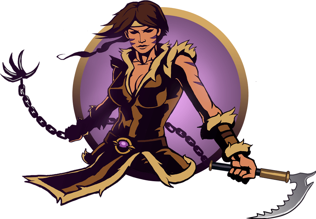 Latest - Shadow Fight 2 Female Character - (1112x1112) Png Clipart Download