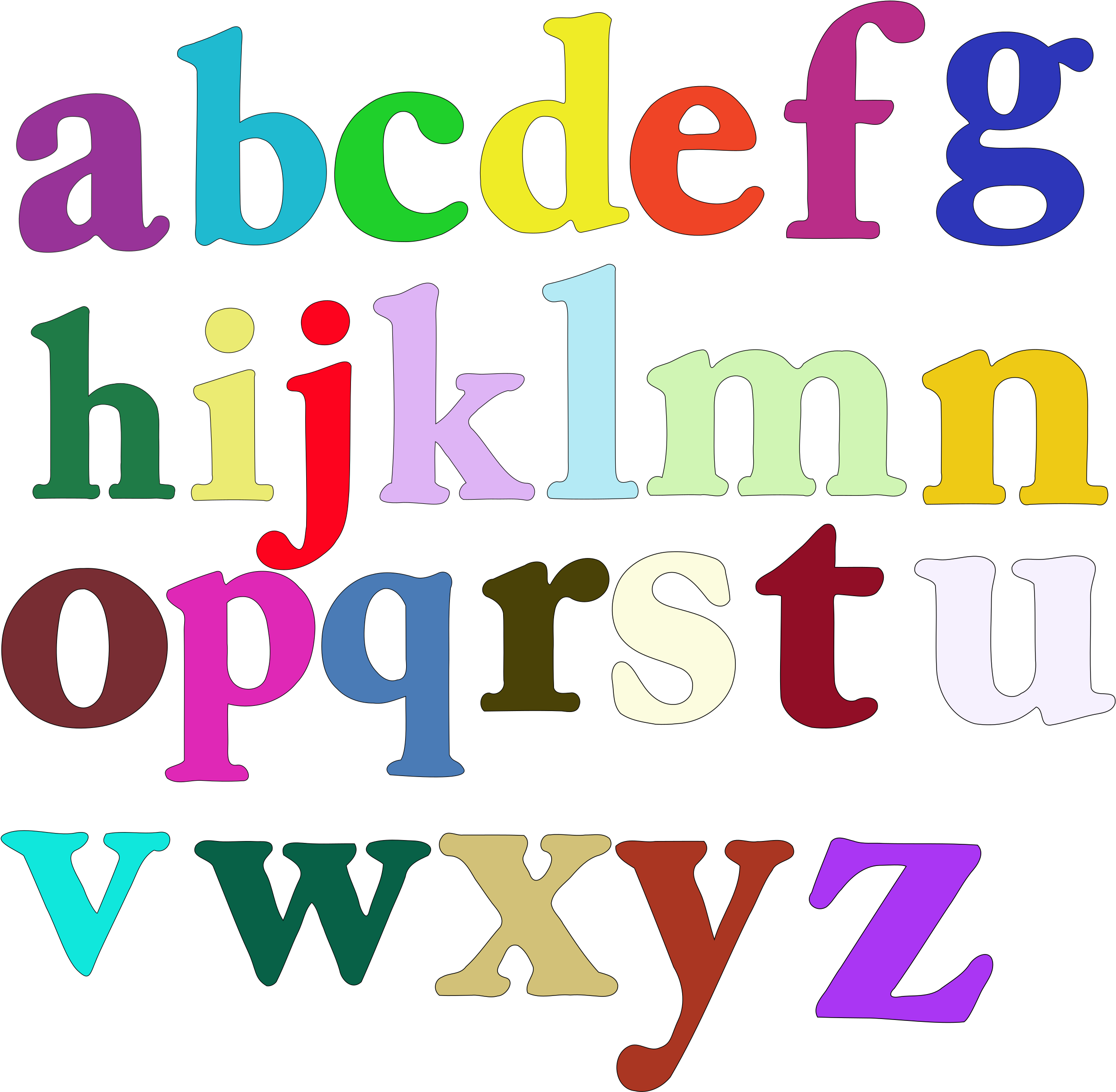 Big Image - Lower Case Alphabet - Full Size PNG Clipart Images Download