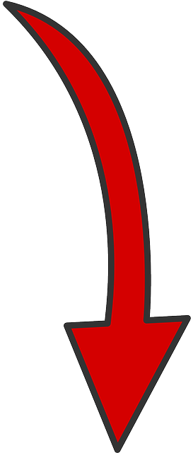 Red, Arrow, Down, Curved, Curve - Pfeil Png - Full Size PNG Clipart ...