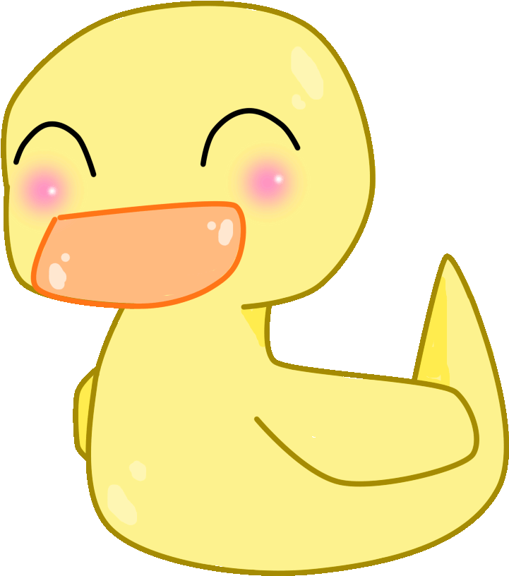 Drawn Duckling Chibi - Clip Art Rubber Duckys (999x1000)