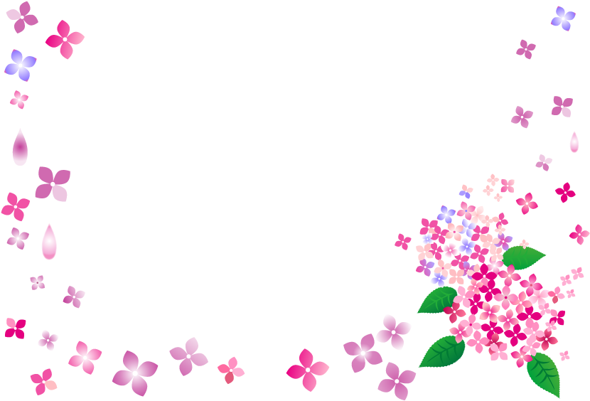 フレーム 紫陽花 イラスト 842x595 Png Clipart Download