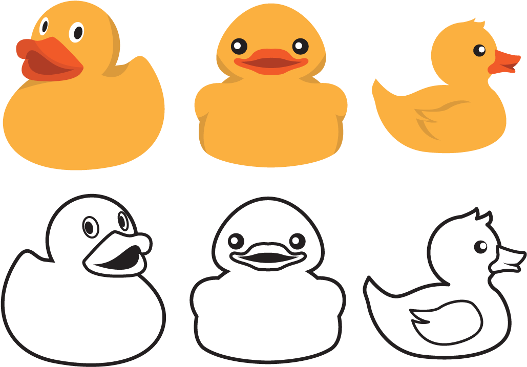 Daffy Duck Rubber Duck Drawing - Rubber Duck Outline - (1096x780) Png ...