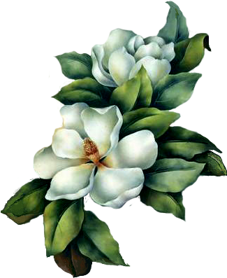 Resultado De Imagen Para Magnolias Flores - Address Book: Vintage Clock  & Flowers - (324x412) Png Clipart Download