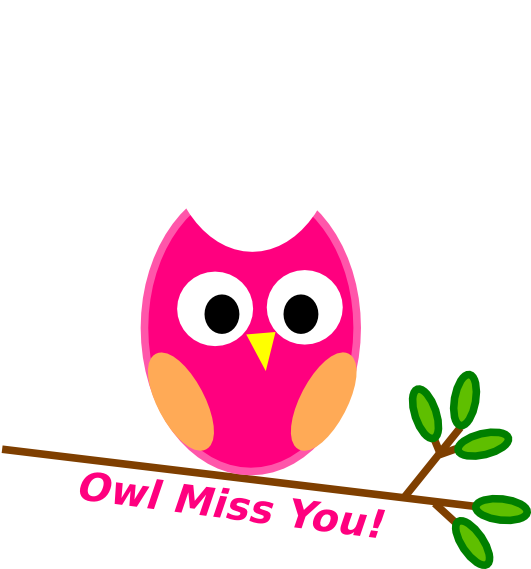 Thank - You - Owl - Clip - Art - Going To Miss You Clipart - (600x568 ...