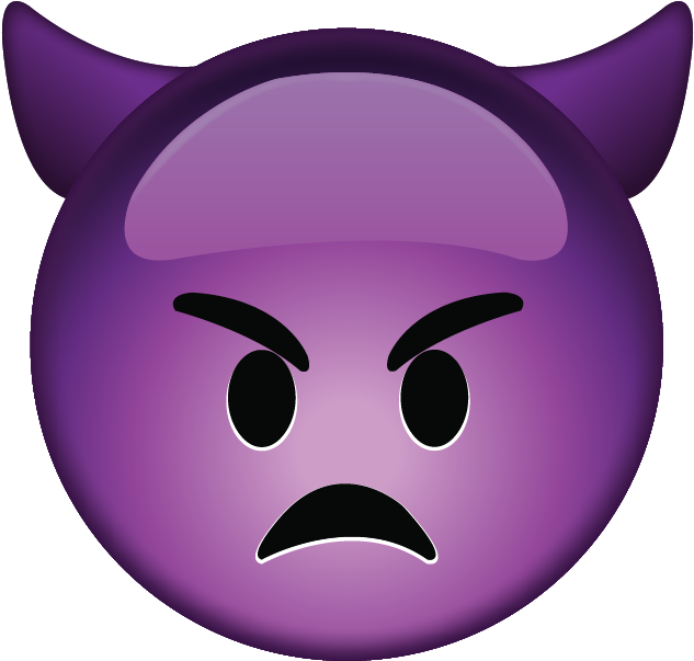 Purple Devil Emoji - (640x640) Png Clipart Download