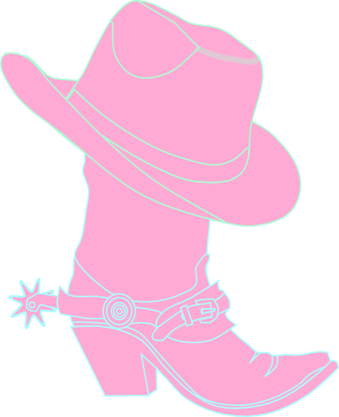 Cowgirl Hat Clipart - Cowgirl Boot And Hat - (486x598) Png Clipart Download