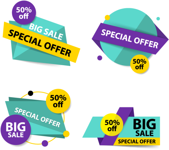 Colorful Shopping Sale Flyer Sale Banner Offer Png Shoping Element Vector Png 640x640 Png Clipart Download