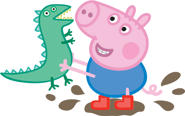 Peppa Pig George And Dinosaur - Full Size PNG Clipart Images Download