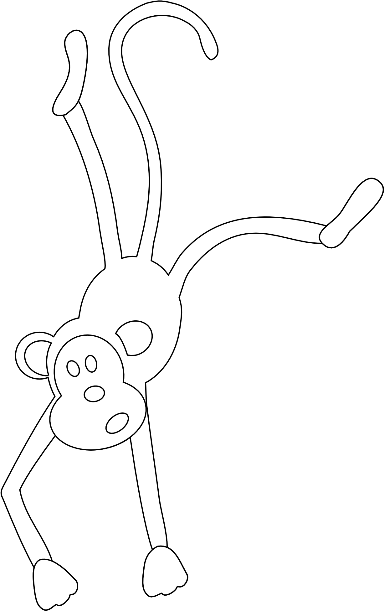 <b>Monkey</b> <b>Black</b> And White <b>Monkey</b> Clipart <b>Black</b> And White - Clip Art - (1969x19...