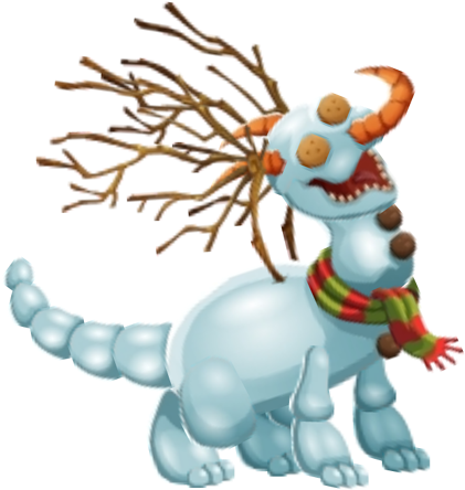 Snow Man Dragon 3e - Cartoon - (422x450) Png Clipart Download