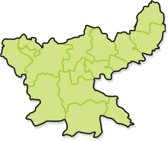 Jharkhand - Bihar And Jharkhand Map Png - (596x579) Png Clipart Download