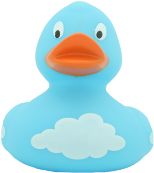 Rubber Duck With Clouds By Lilalu - Rubber Duck (400x400)