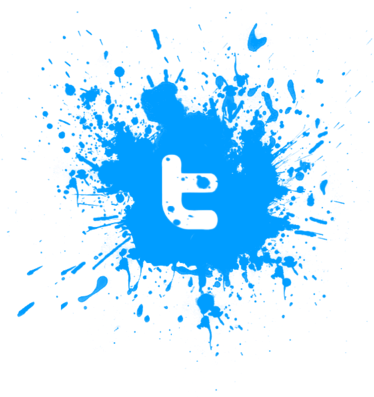 Splatter Twitter Logo - Black Paint Splatter (384x400)