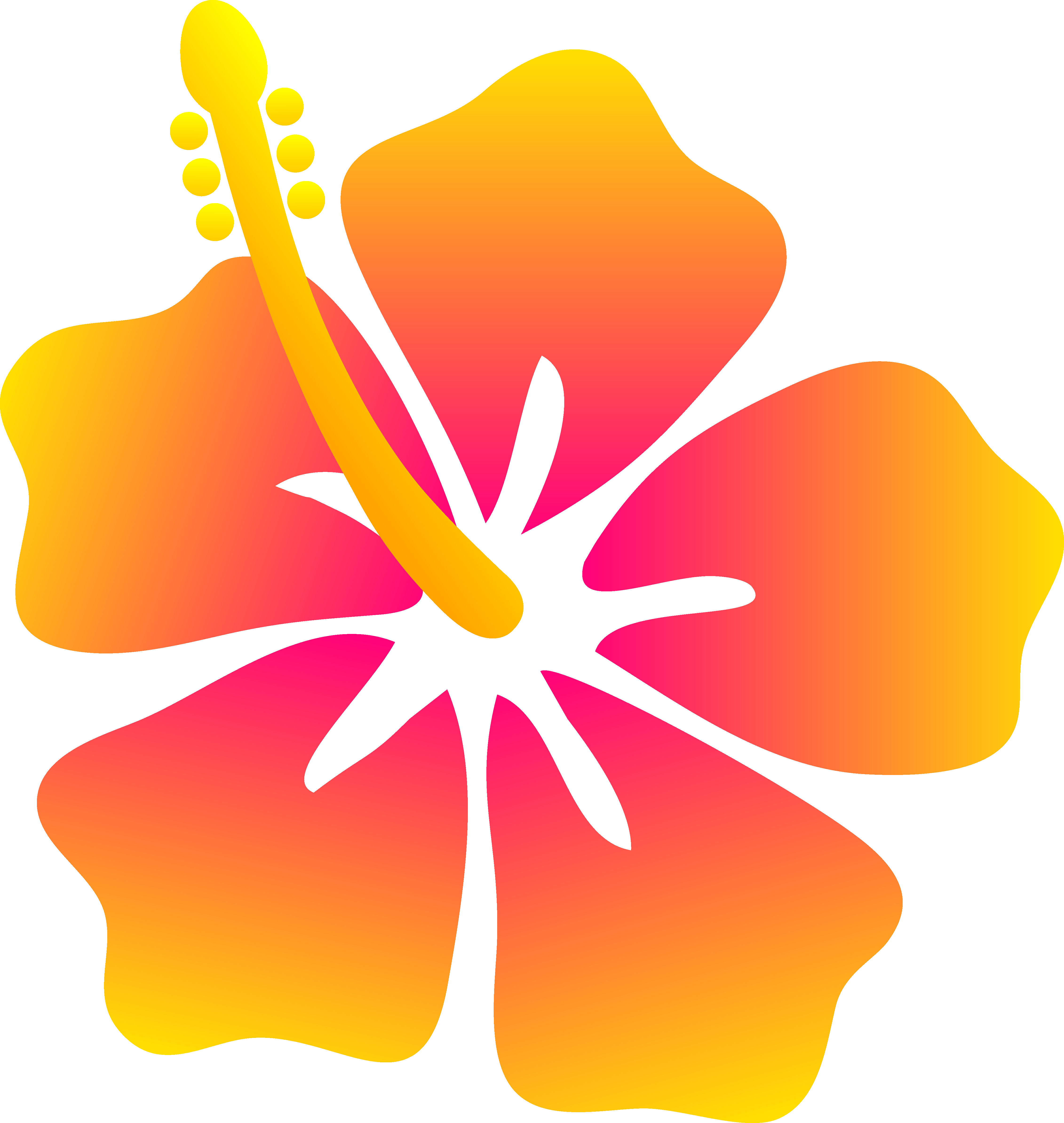 Orange Flower Clipart Hawaiian - Hawaiian Flower Clip Art Orange ...