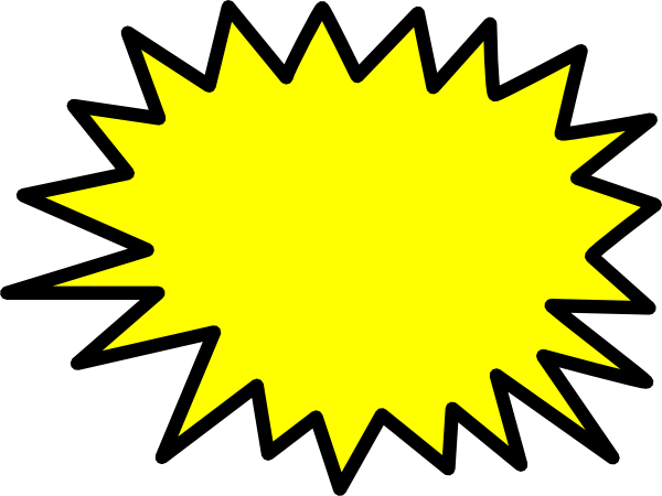 Yellow Star Burst Clip Art At Clker Com Vector Clip - Promo Clipart 