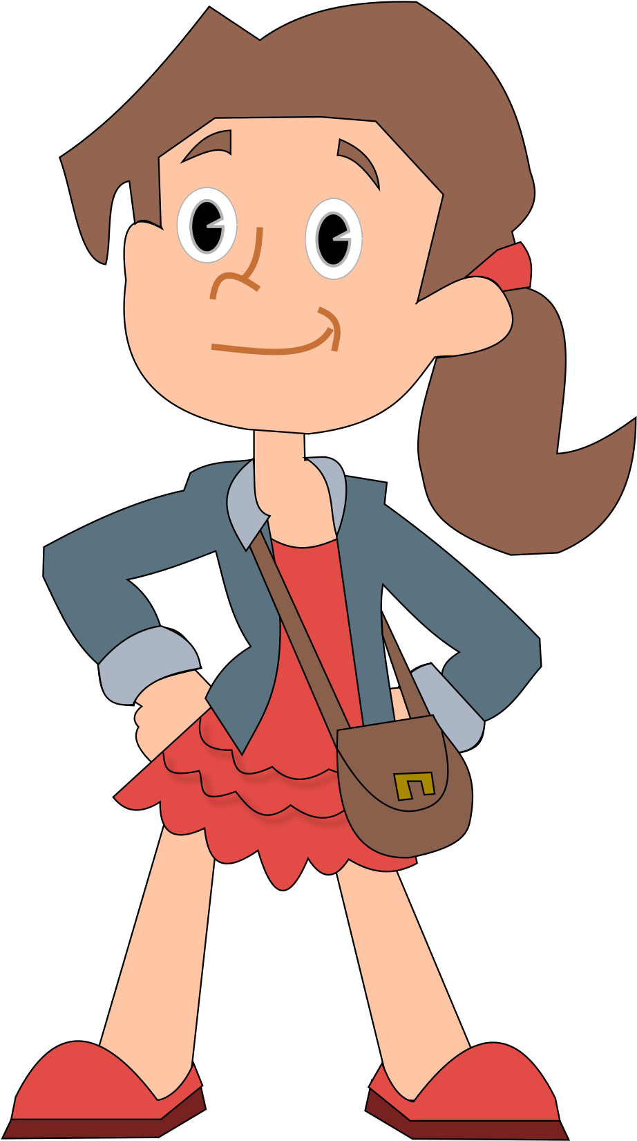 Cartoon Drawing Girl Clip Art - Cartoon Drawing Girl Clip Art ...