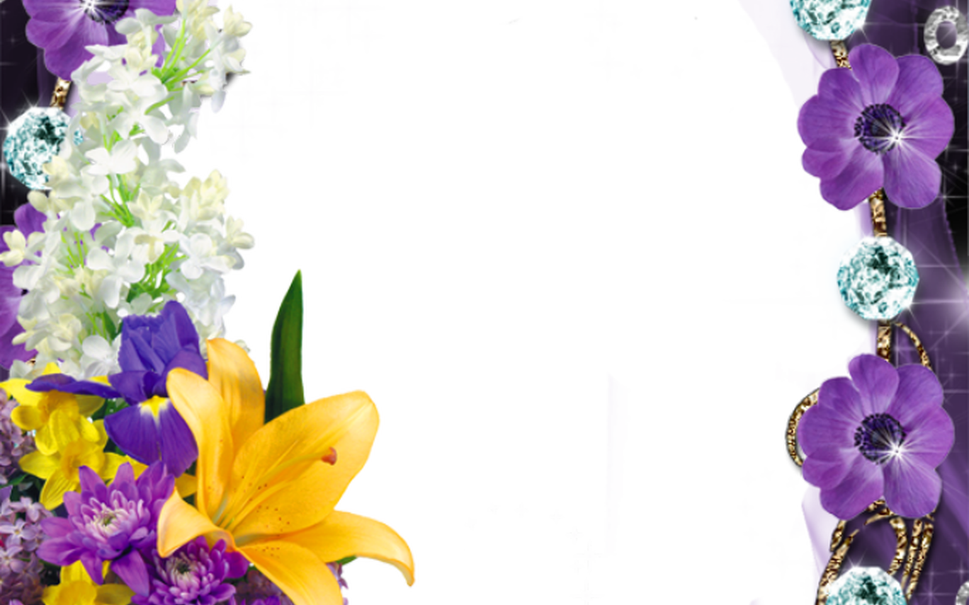 Purple Flower Borders And Frames Purple Flower Borders - Proverbs 11 28 Kjv (1368x855)