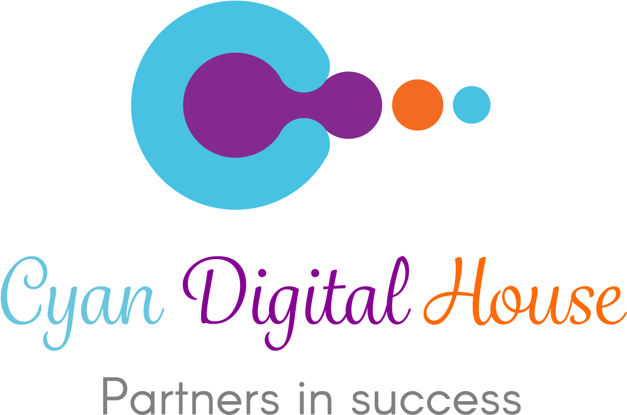 Cyan Digital House Logo - Orange And Purple Logo (1281x884)