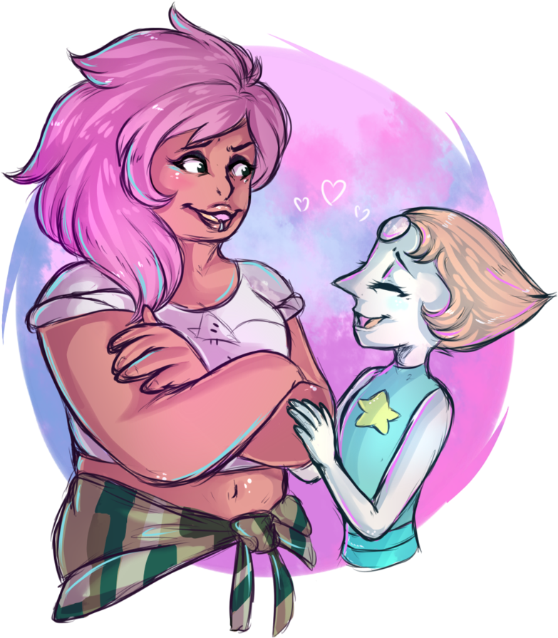 Mystery Girl And Pearl Speedpaint By Gloriau - Pearl Steven Universe And Mysterious Girl (827x966)