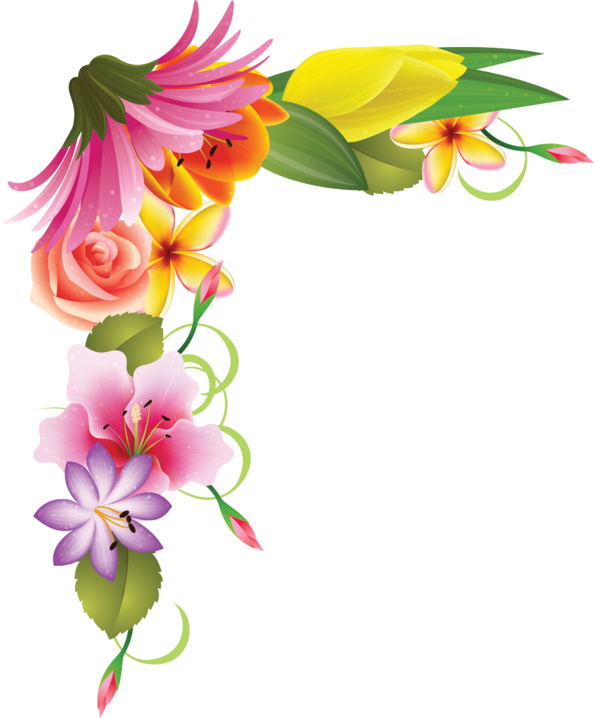 Corner Flower In Png - Full Size PNG Clipart Images Download