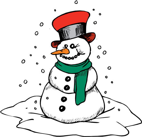 Free Snowman Clipart - Snowman Coloring Pages - (600x635) Png Clipart ...