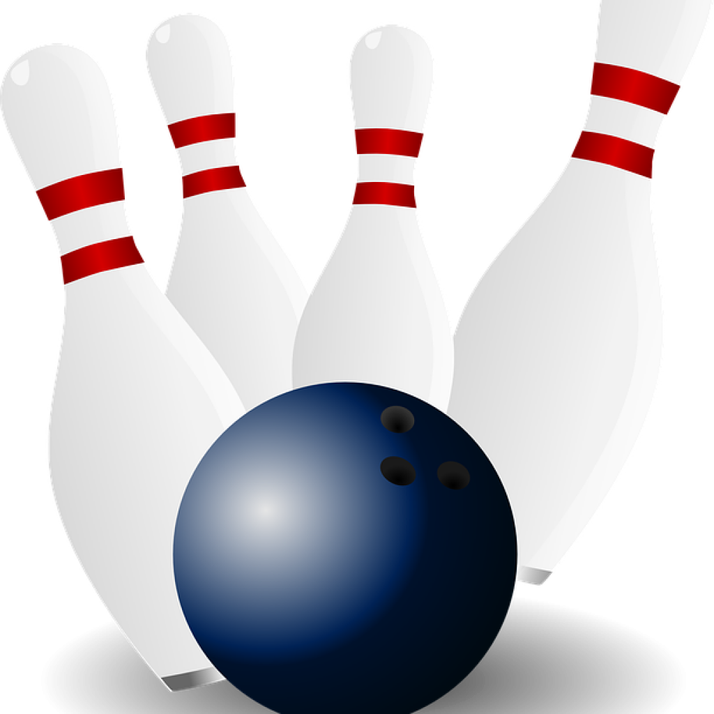 Bowling Clipart Free Bowling Skittles Ninepins Free - Custom Bowling Pins Throw Blanket (1024x1024)