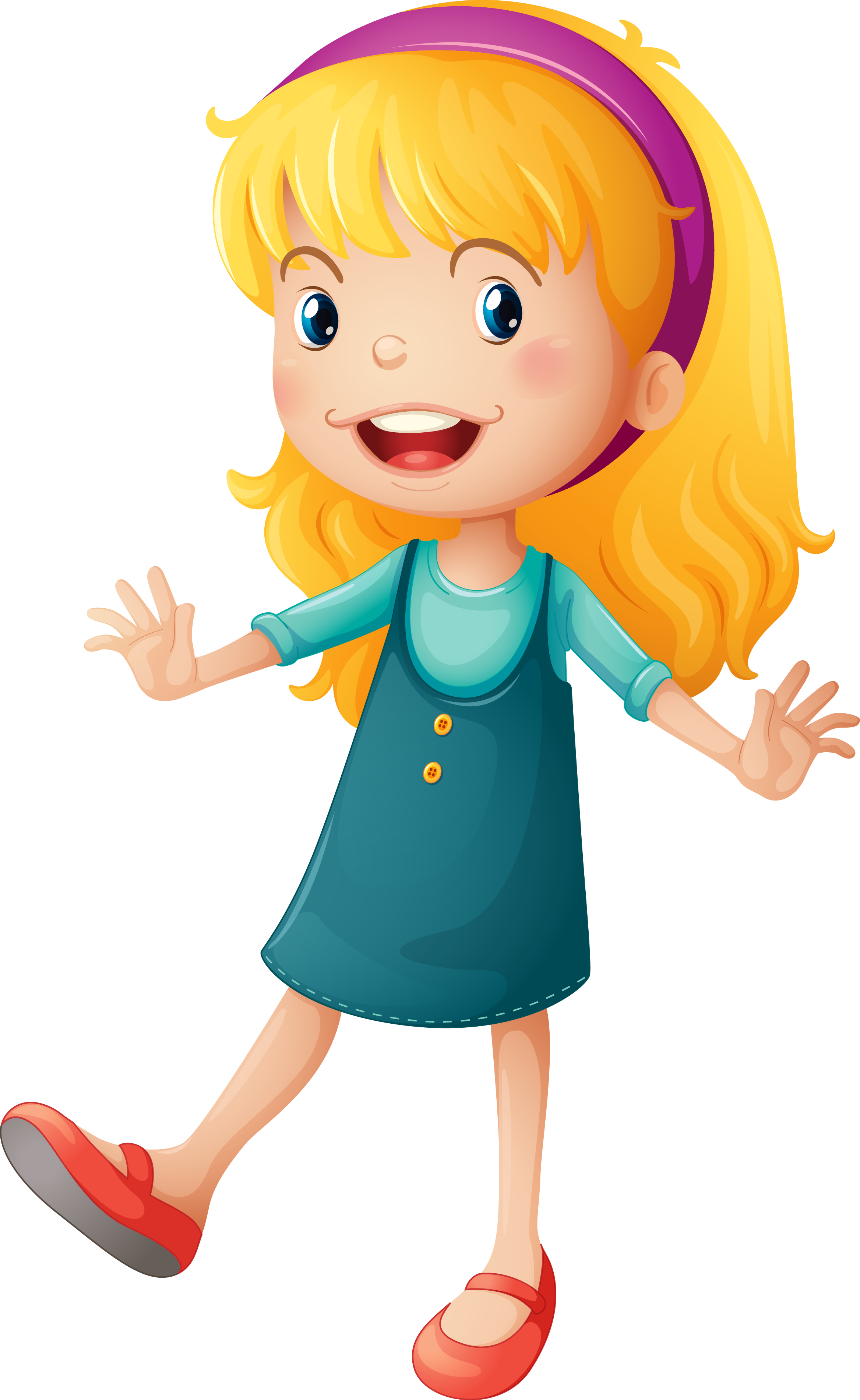 Cartoon Girl Clip Art - Little Girl Cartoon - Full Size PNG Clipart ...