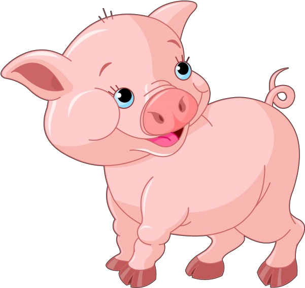Pfunny Pigs Clip Art Ciij - Pig Clipart Png (600x600)