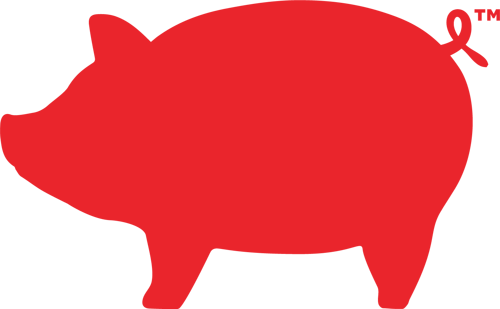 Red Pig Clip Art - Red Pig Png (500x309)