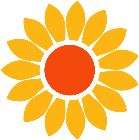 Flat Sunflower Head Vector Transparent Png Girasol Vector 512x512 Png Clipart Download