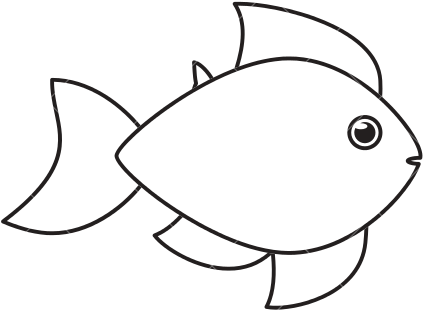 Fish Outline Fish Outline Icon Icons Canva For Kids - Fish Outline Png ...