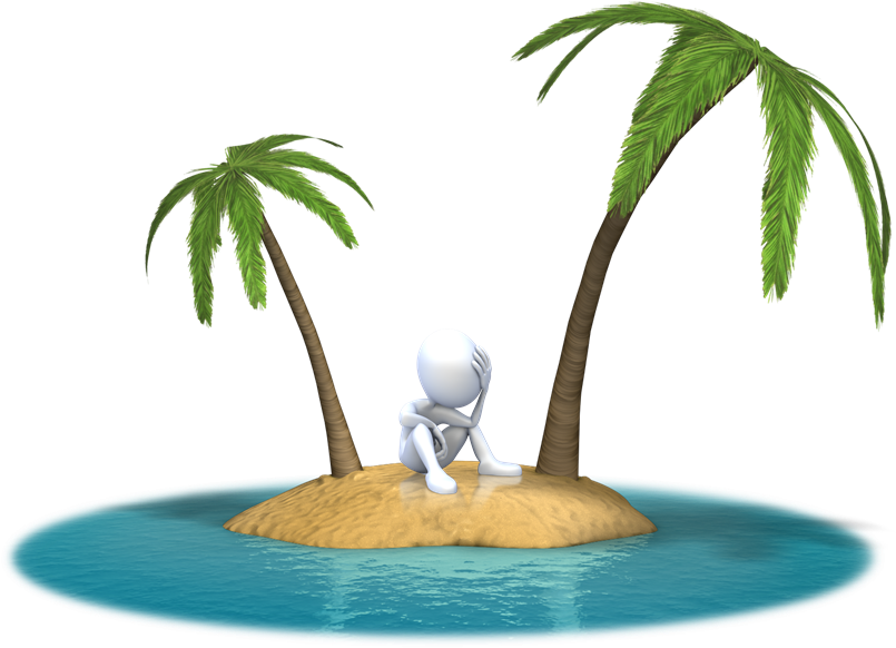 Alone Clipart. Island Clipart.