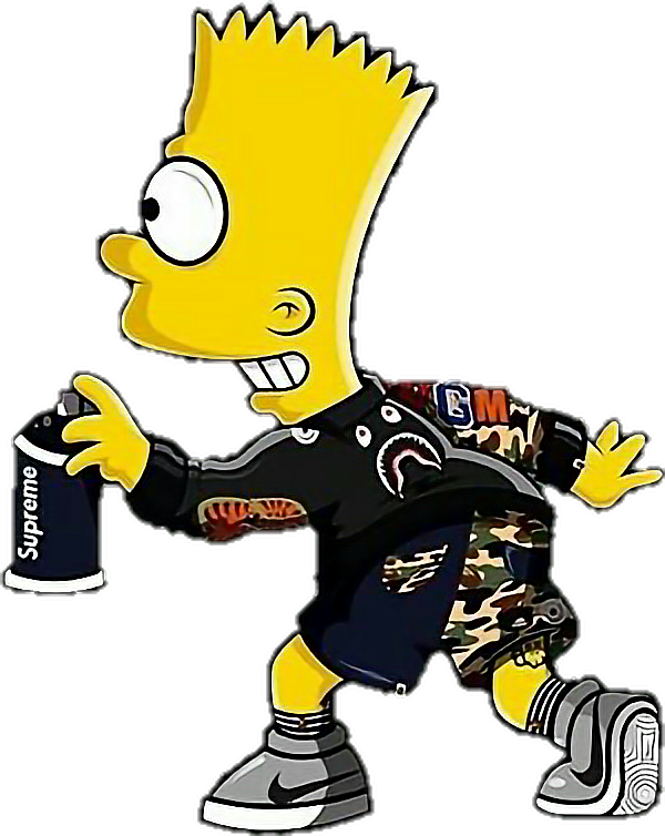 Dope Bart Simpson Edits - (600x754) Png Clipart Download