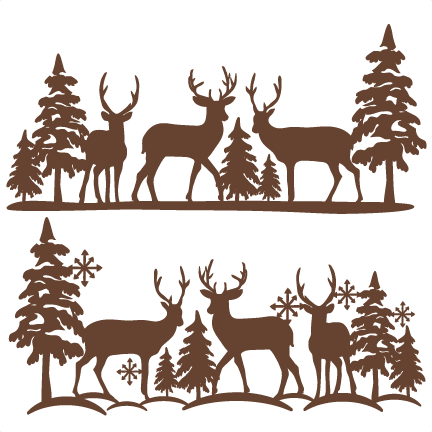 Winter Reindeer Scene Svg Scrapbook Cut File Cute Clipart Free Deer Svg Cut Files 432x432 Png Clipart Download