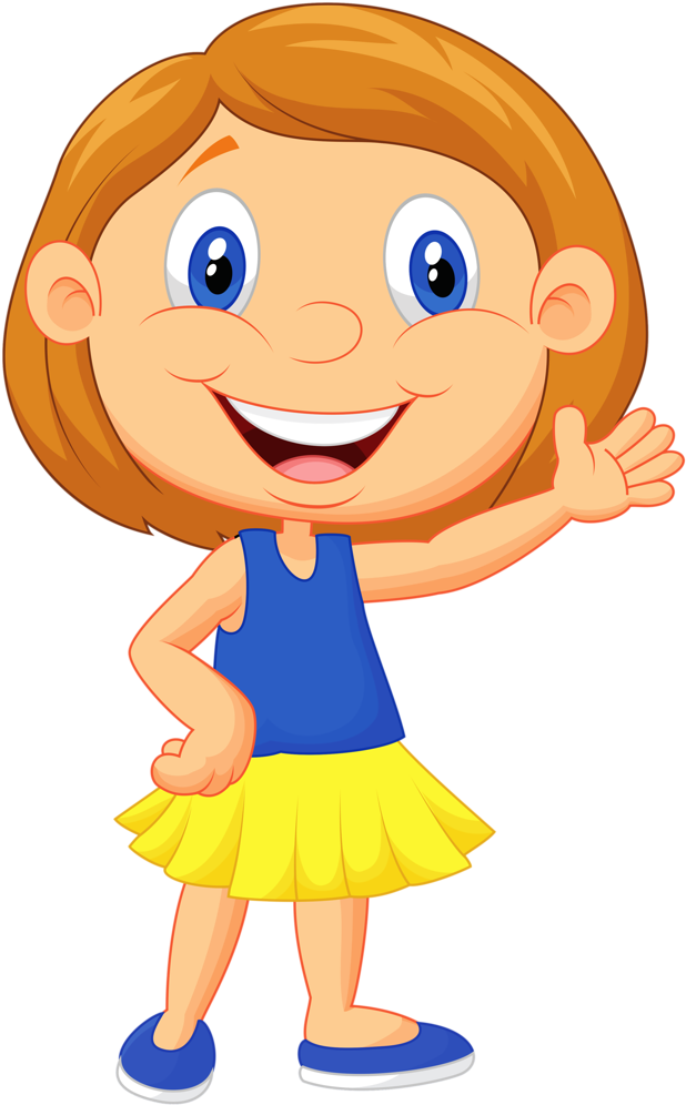 Girl Waving Hello Clipart - Full Size PNG Clipart Images Download